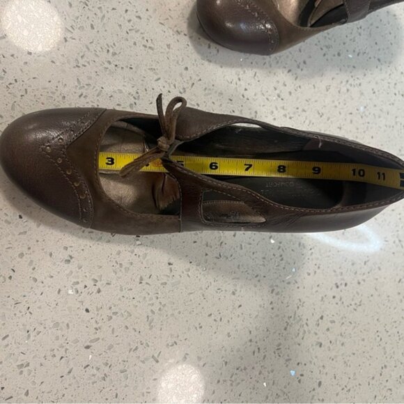 NATURALIZER N5 Comfort Annabelle Leather Suede Brown Pumps 3 Heels Slip On - Picture 9 of 11